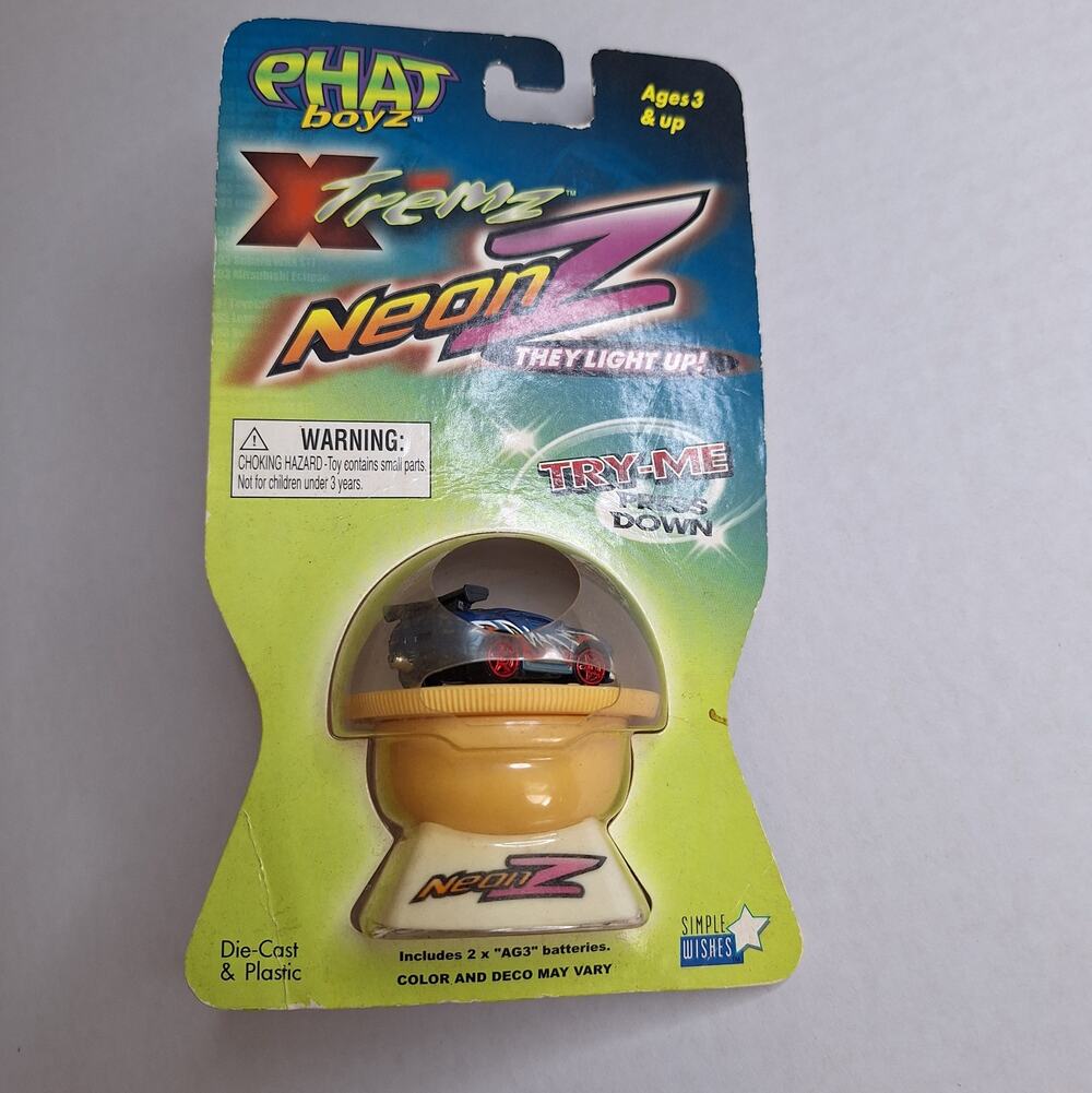 RARE ​2004 Phat Boyz Xtremz NeonZ 2003 Mitsubishi Eclipse Light Up Diecast NIP
